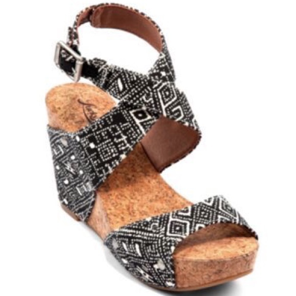Lucky Brand Shoes - Lucky Brand Moran Ankle Wrap Cork Wedges